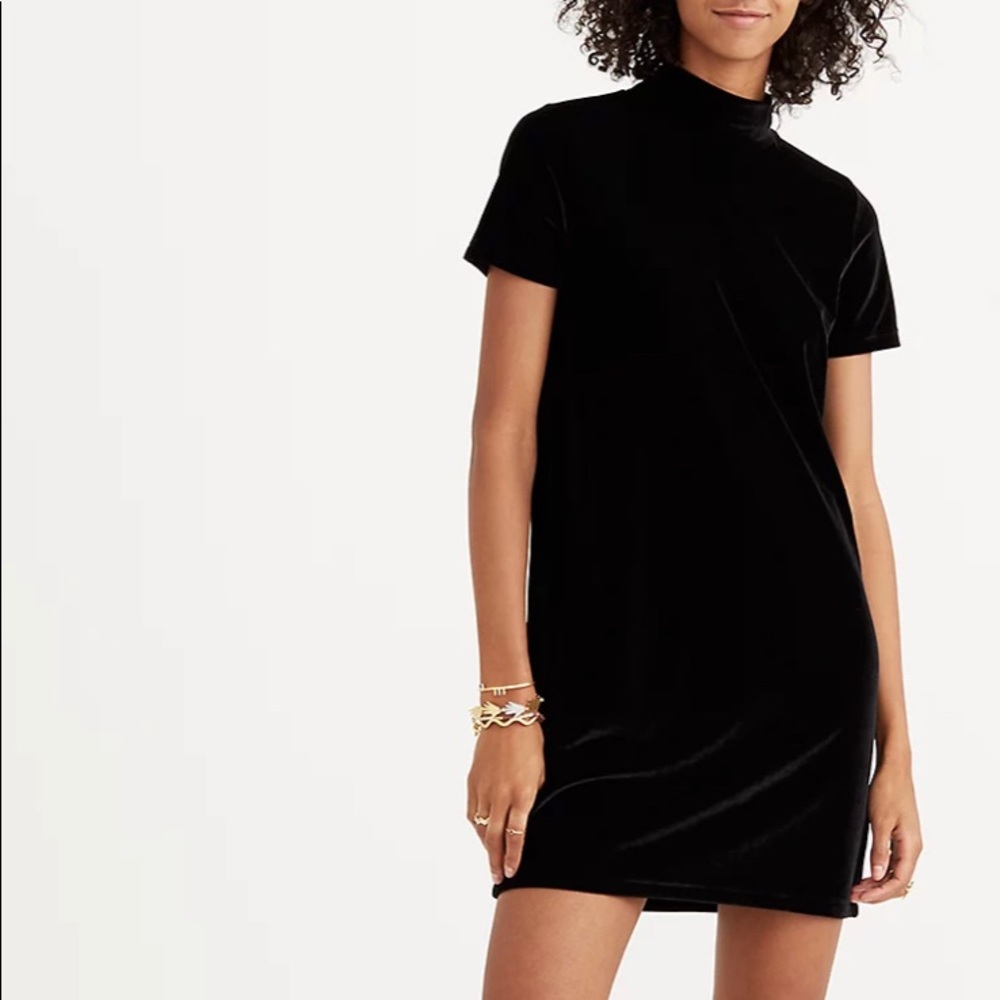 Velvet Mockneck Dress